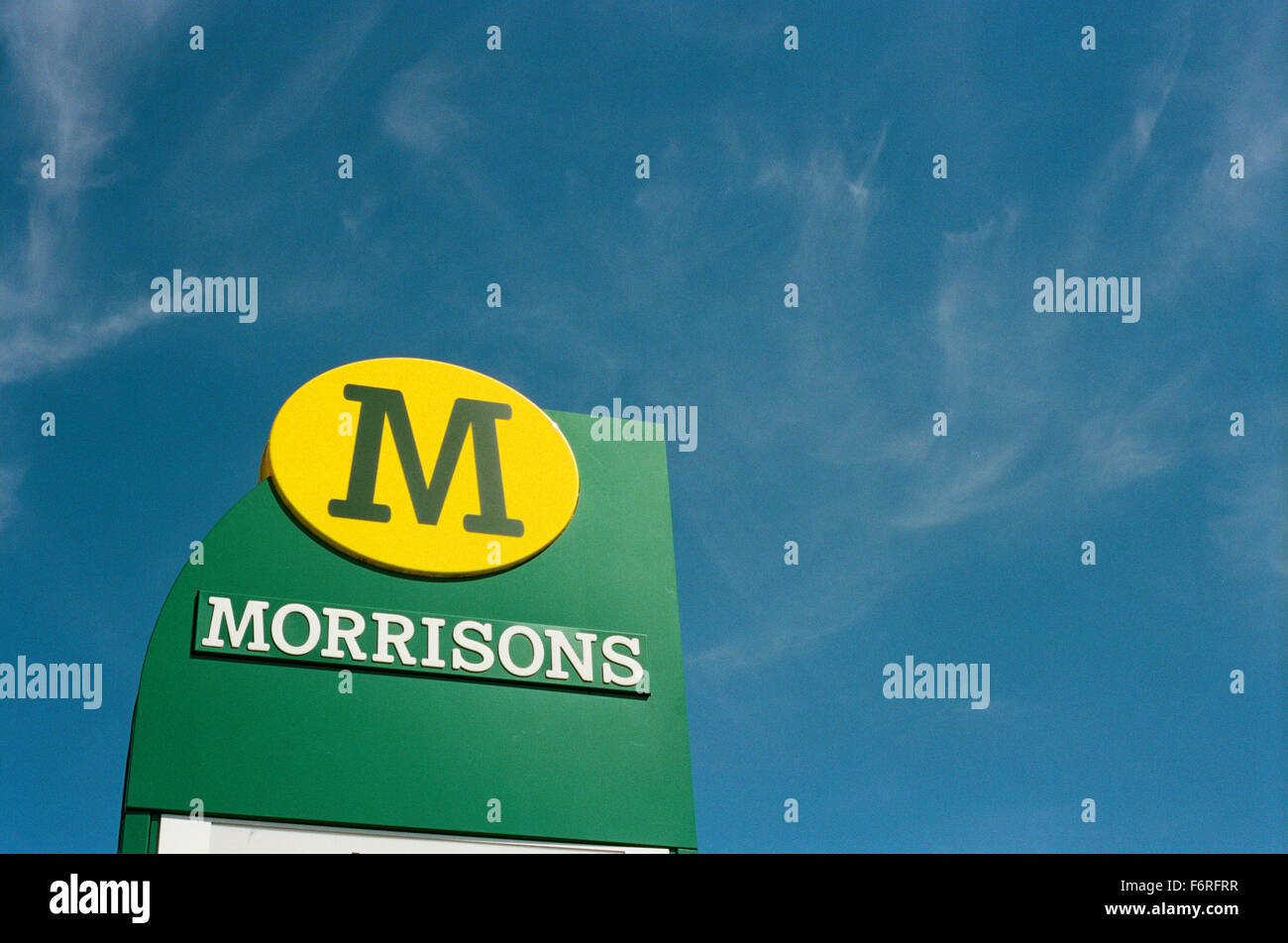 Morrison's Supermarket sign Stock Photo