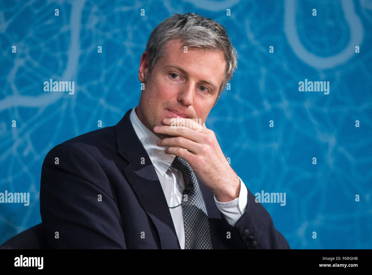 Zac Goldsmith,the conservative mayoral candidate,talks about his plans for London if he were elected mayor Stock Photo