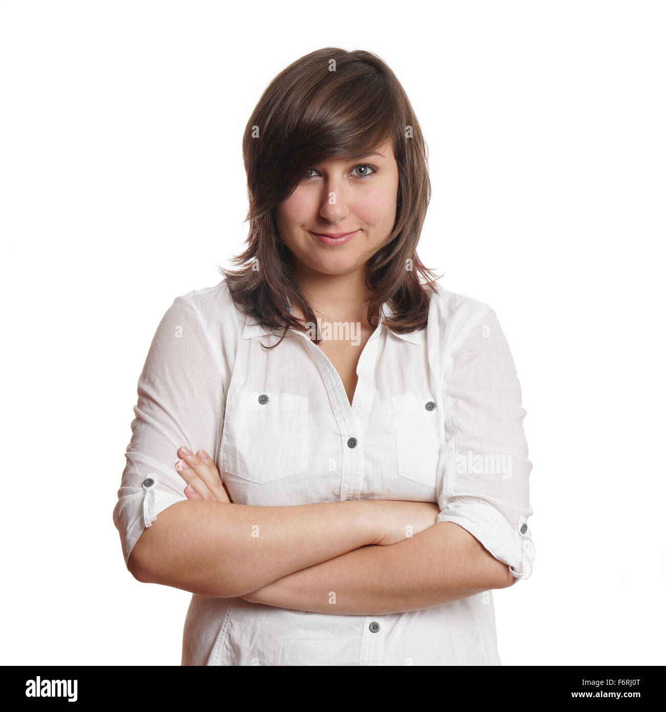 Woman arms crossed hi-res stock photography and images - Alamy