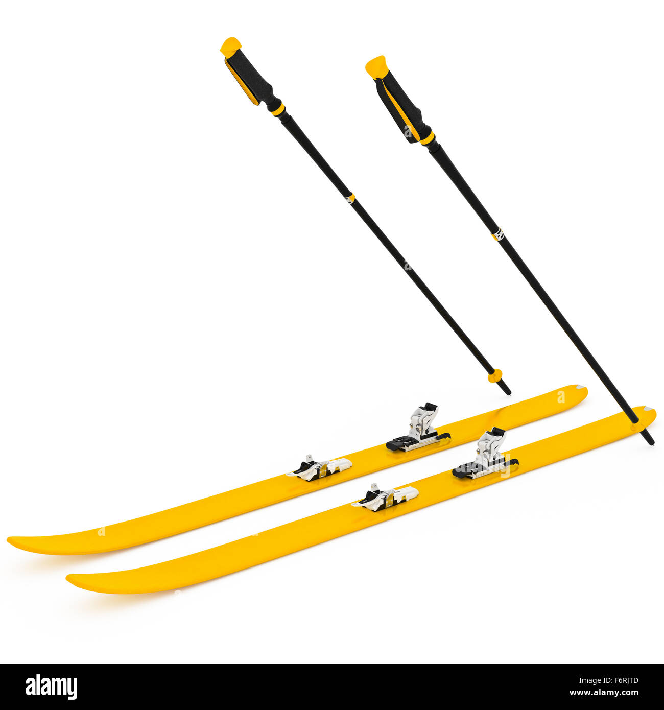 Skiing orange ski poles Stock Photo Alamy