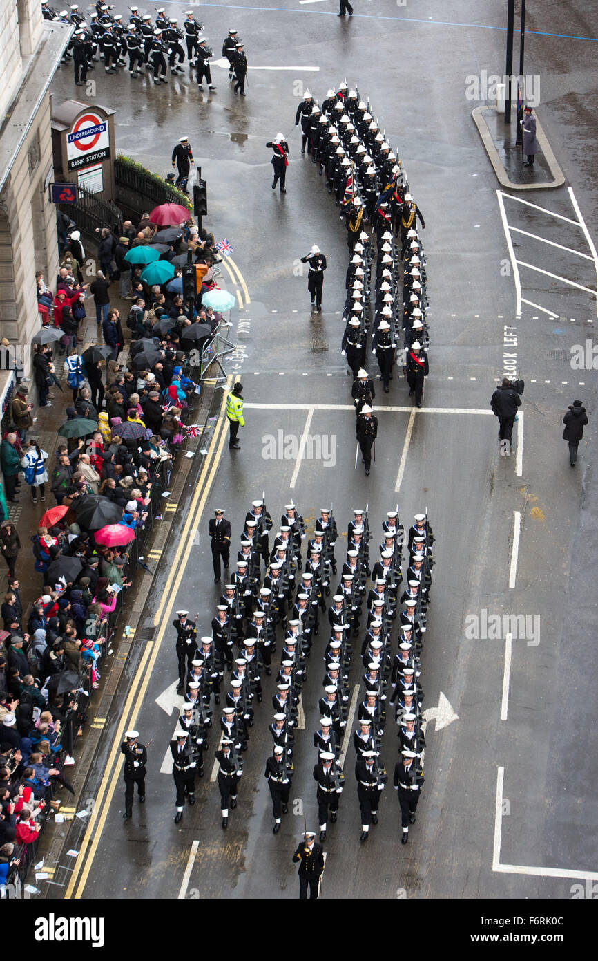 The Lord Mayor's show parades through the streets of the City of London following a tradition that has lasted for 800 years. Stock Photo
