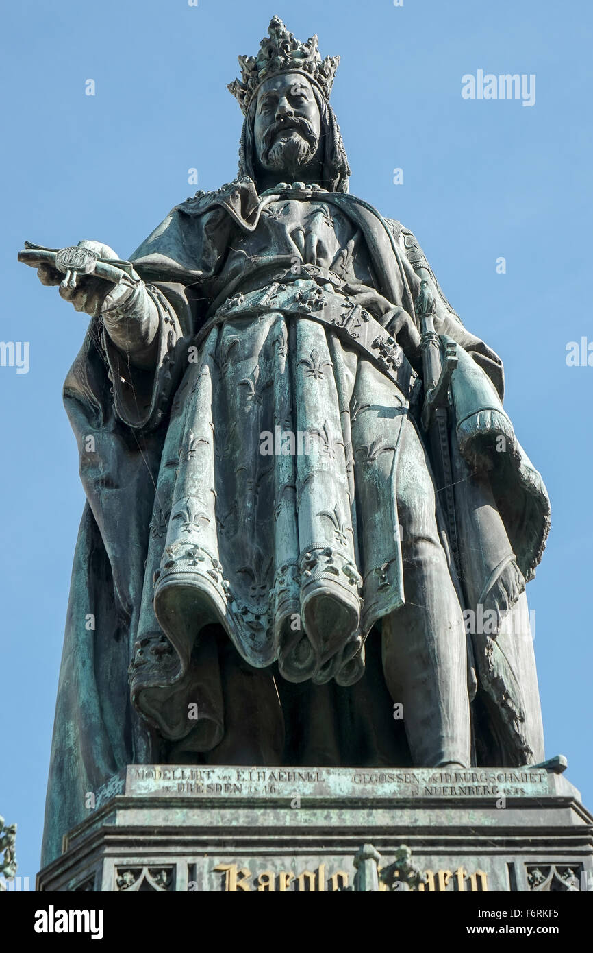 Monument To King Charles Iv At Charles Bridge Hi res Stock Photography 