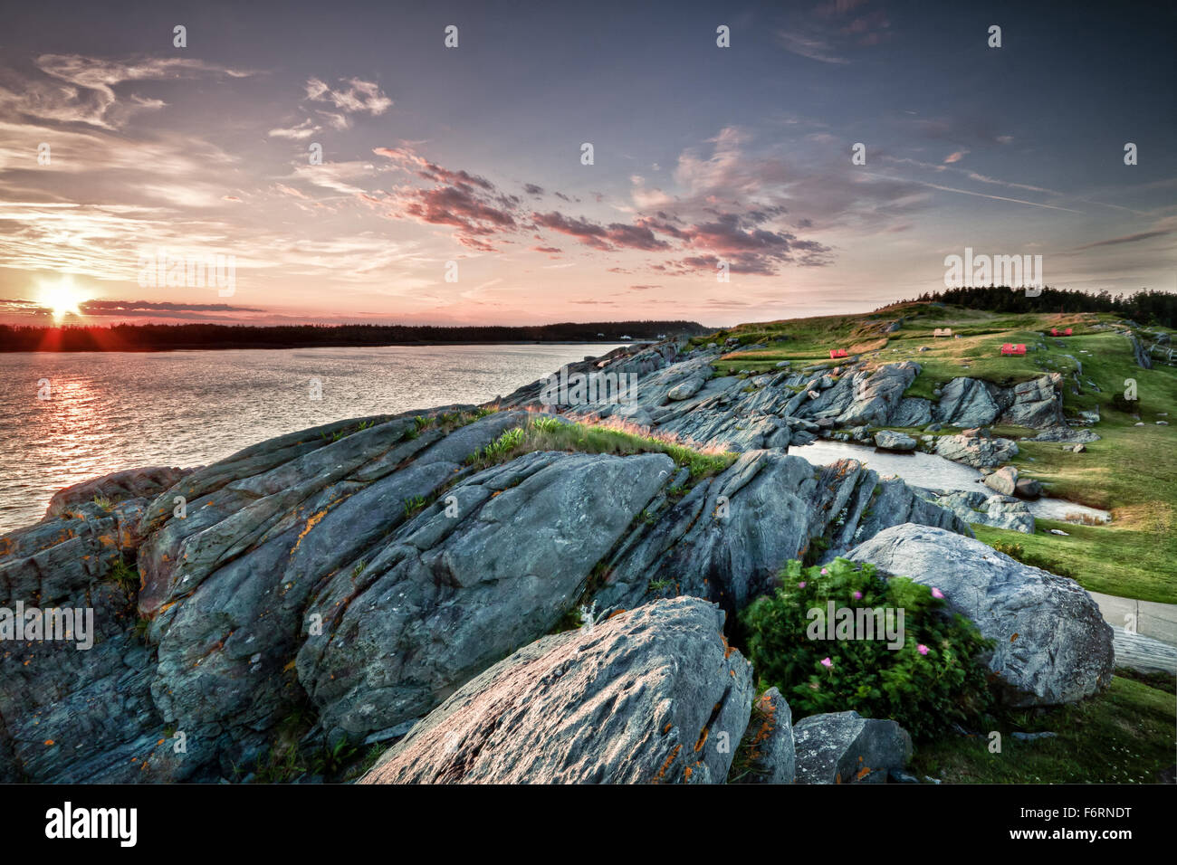 Sunset Yarmouth in Nova Scotia Stock Photo Alamy