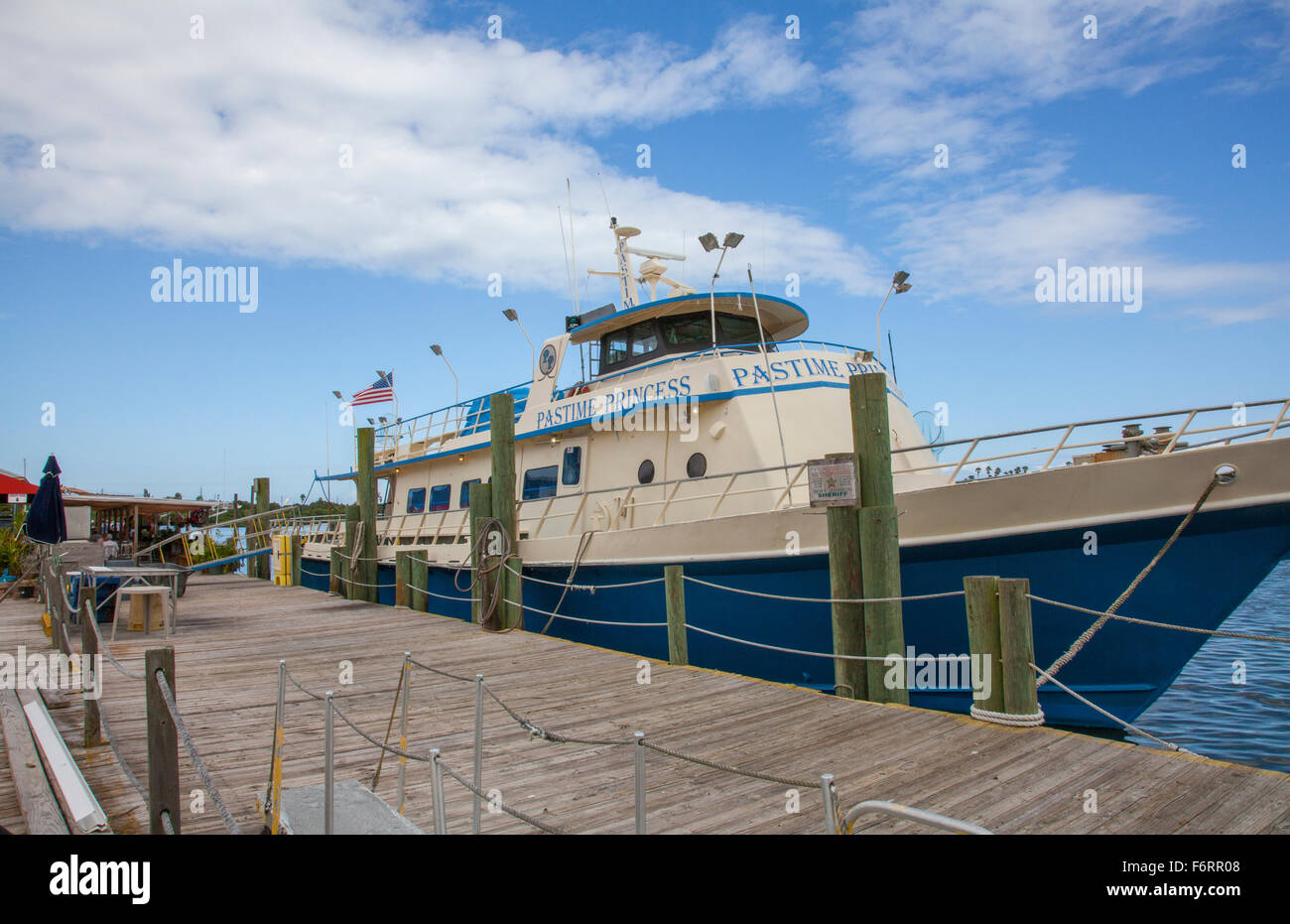 Pastime Princess cruise ship at New Smyrna Beach Florida Stock Photo