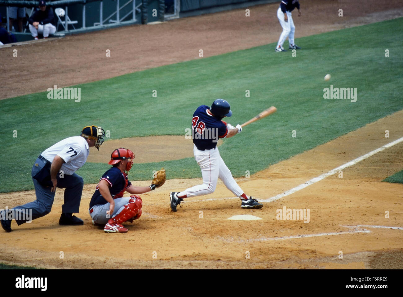 Boston Red Sox V St Louis Cardinals baseball game. City of Palms Park, Ft Myers, Florida, USA Stock Photo