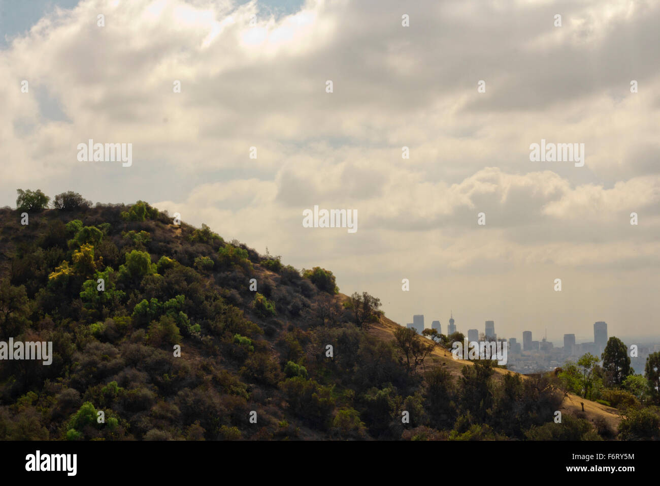Beautiful mountains clouds and Los Angeles skyline Stock Photo - Alamy