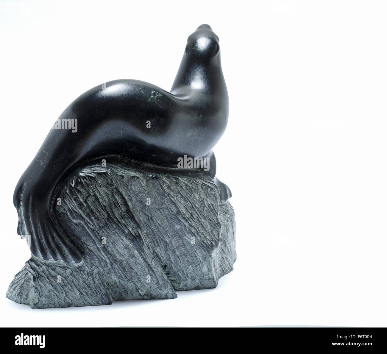 carved soapstone sculpture of a seal Stock Photo Alamy