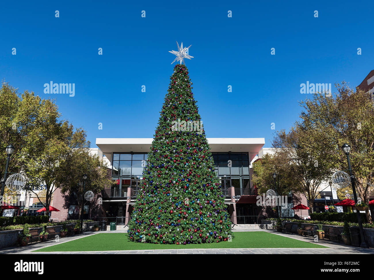 Christmas display at Atlantic Station, Atlanta, Georgia, USA Stock Photo
