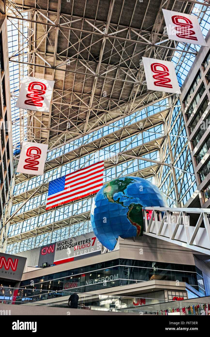 CNN World Headquarters, Atlanta, Georgia, USA Stock Photo