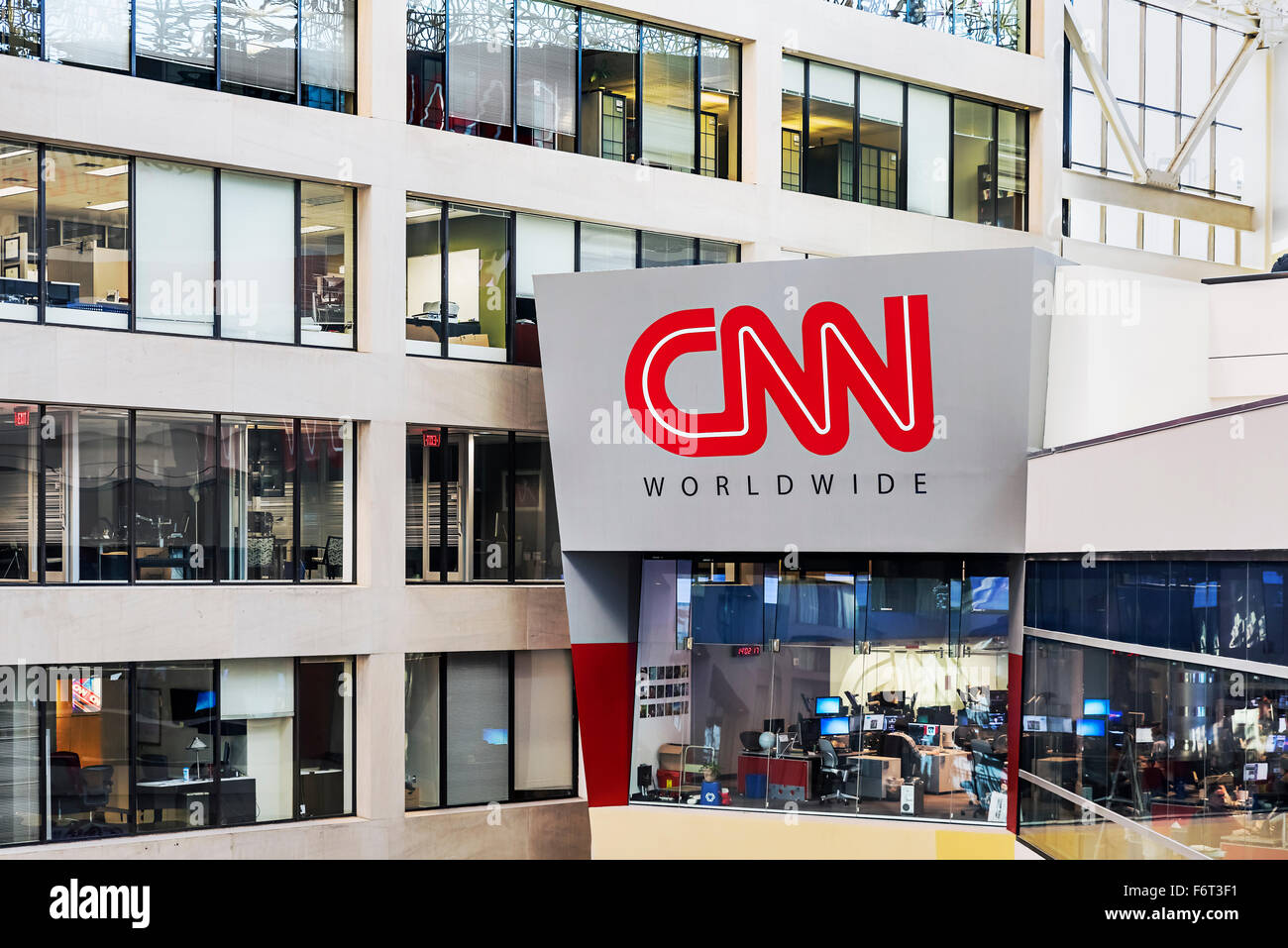 CNN World Headquarters, Atlanta, Georgia, USA Stock Photo
