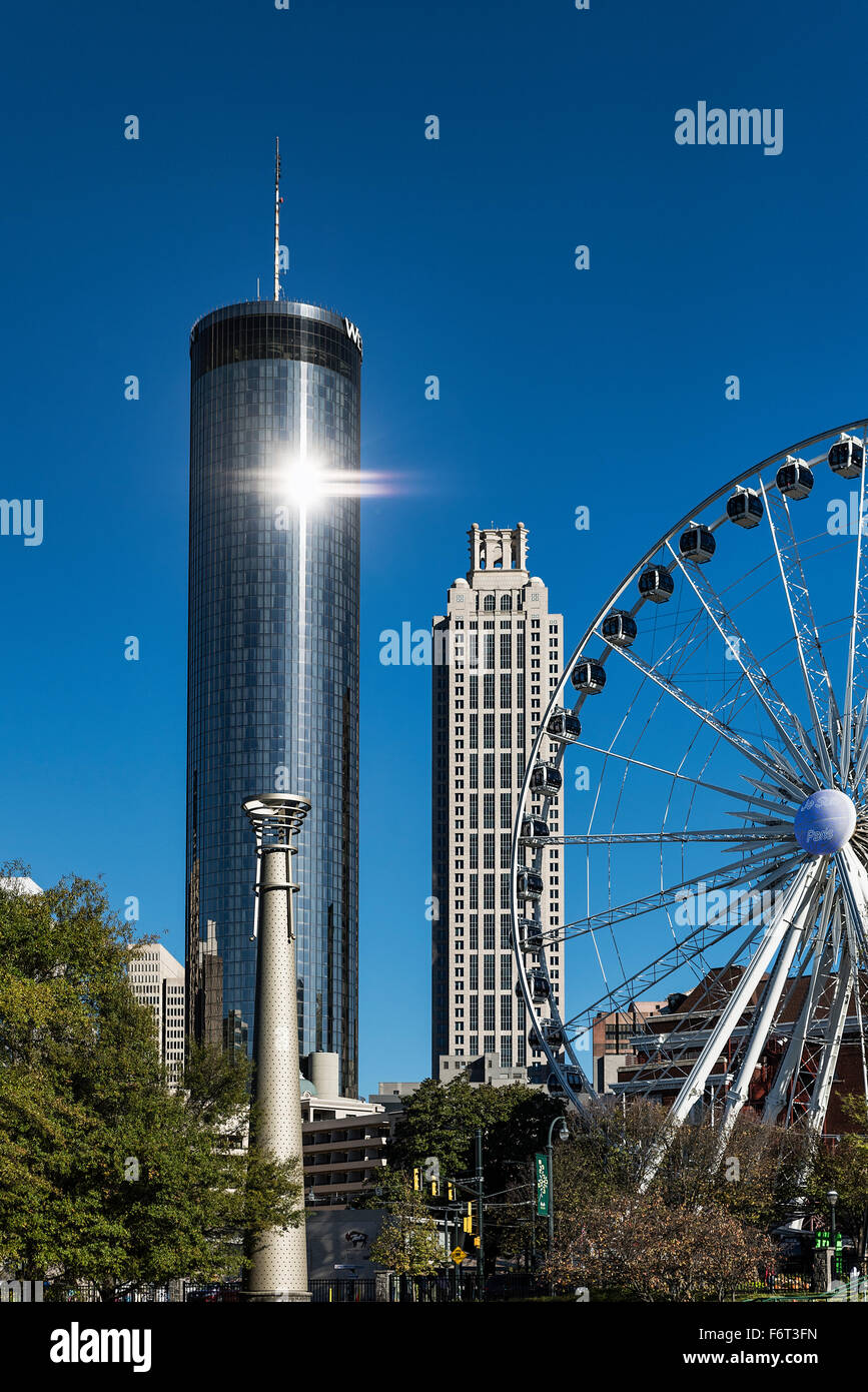 Westin Hotel and city skyline, Atlanta, Georgia, USA Stock Photo