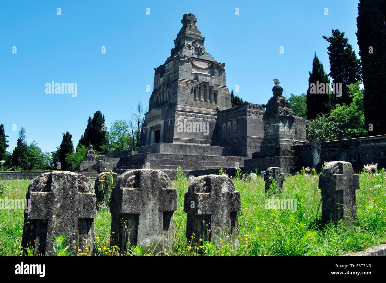 Italy, Lombardy, Crespi d'Adda, World Heritage Site, Worker Village, Cemetery Stock Photo