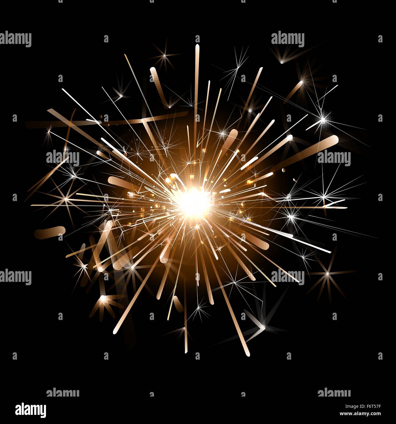 Orange firework on a black background Stock Vector Image & Art - Alamy