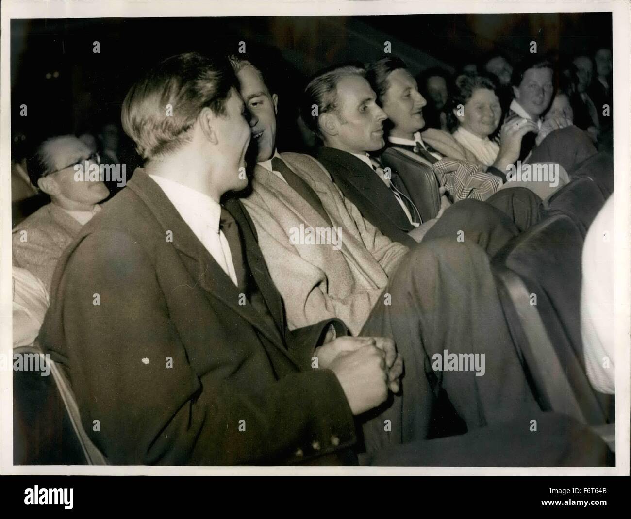 1959 - It is really no fun to sit in the cinema with such long legs. Irt is also fatiguing to look for some space for the legs. © Keystone Pictures USA/ZUMAPRESS.com/Alamy Live News Stock Photo