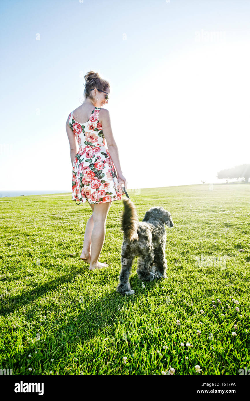 Young woman walking barefoot in hi-res stock photography and images - Alamy