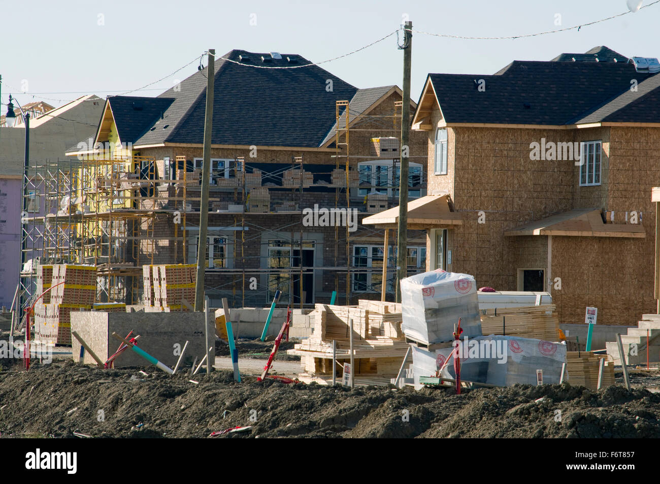 New homes being built in greater Toronto area. Stock Photo
