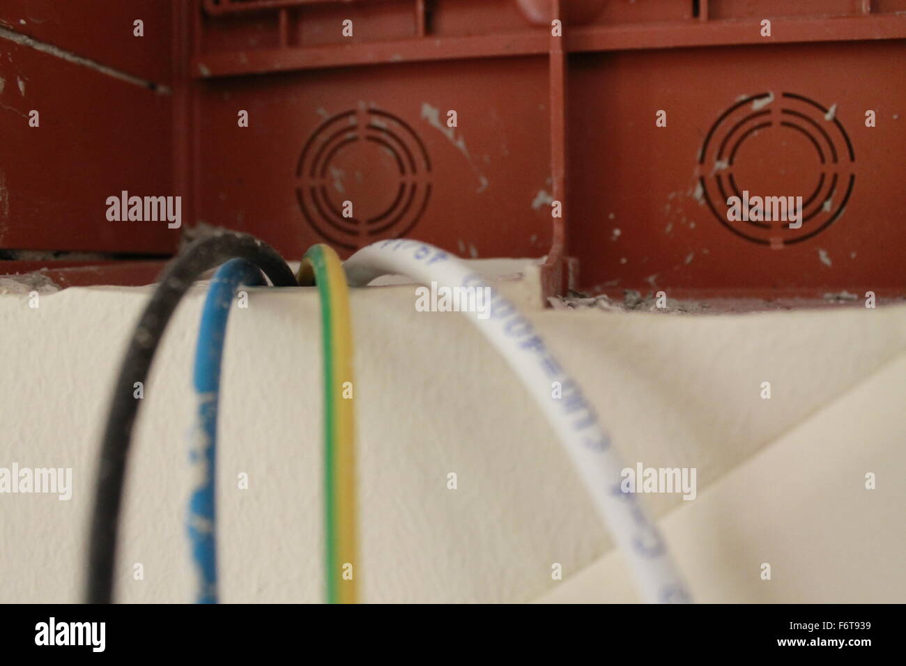 power cables inside a house Stock Photo Alamy