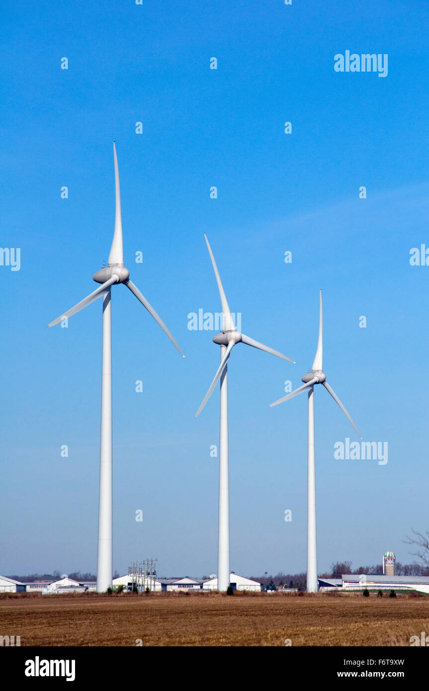 Large wind turbines in Southern Ontario, Canada Stock Photo Alamy