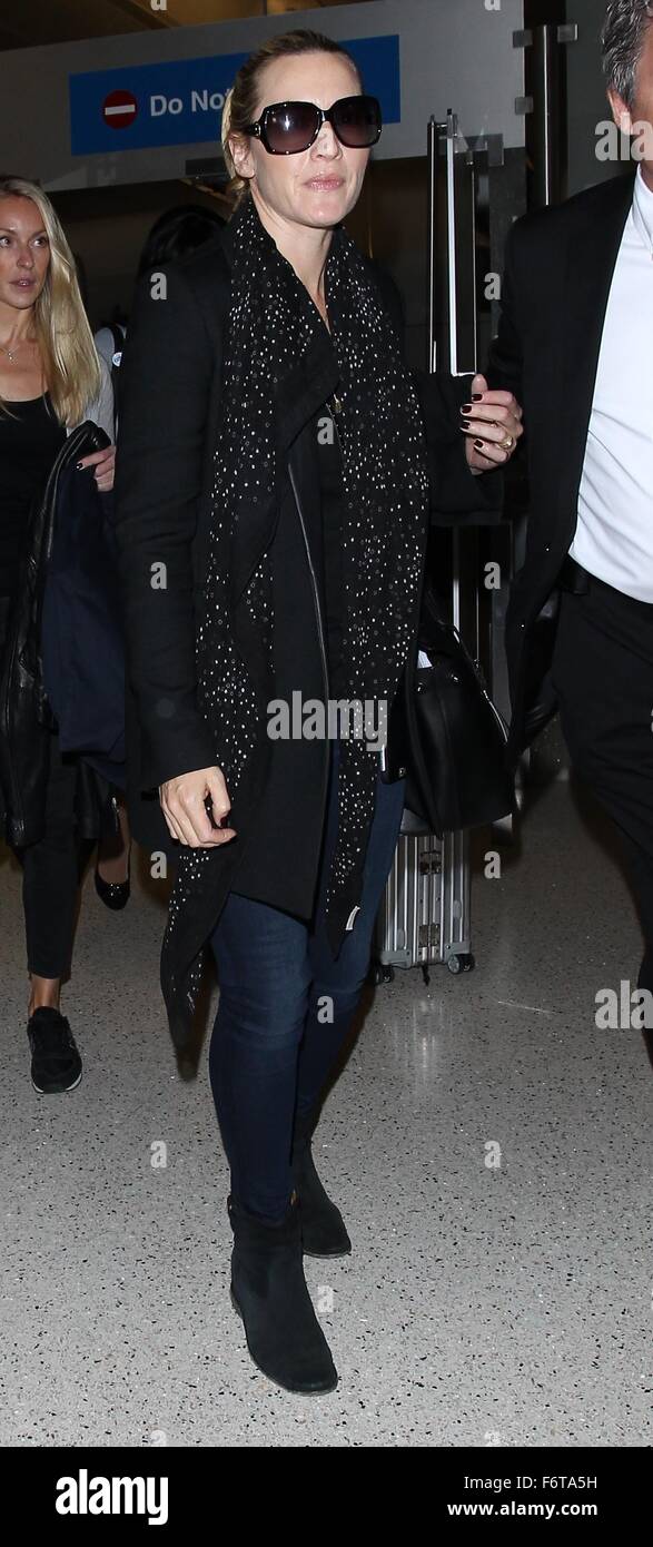 Kate Winslet arrives at Los Angeles International Airport (LAX