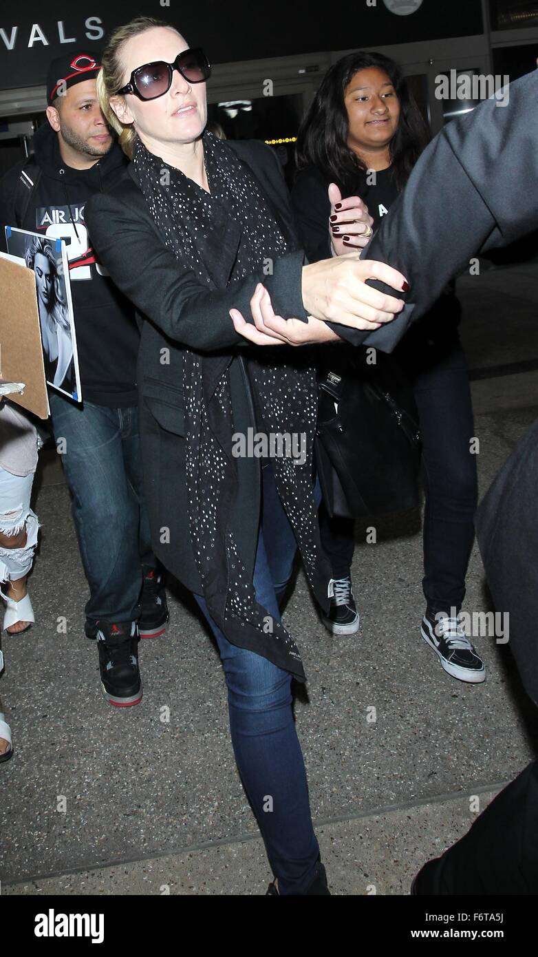 Kate Winslet arrives at Los Angeles International Airport (LAX