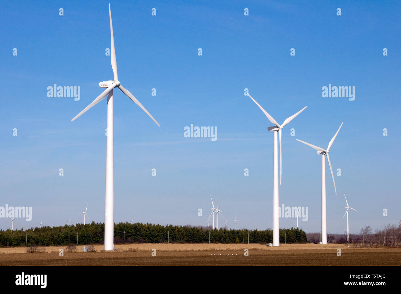 Large wind turbines in Southern Ontario, Canada Stock Photo Alamy