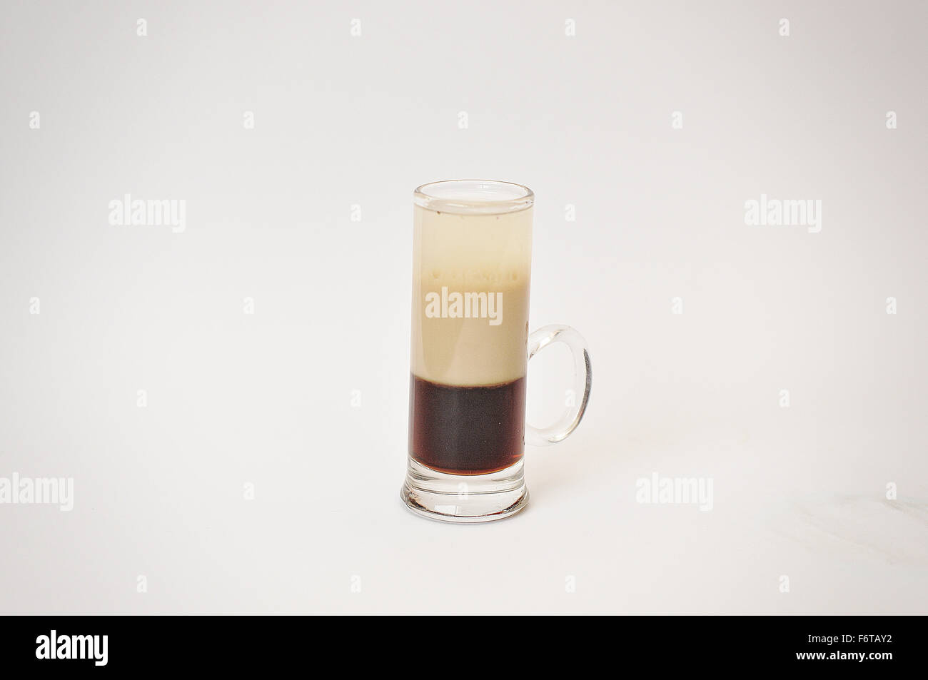 coctaile b 52 isolated on whte backqround Stock Photo