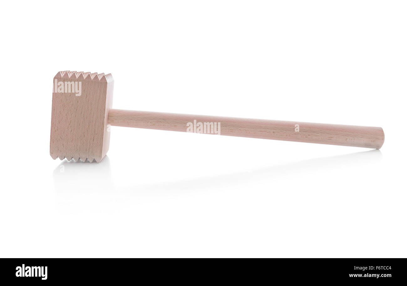 For meat a wooden mallet Stock Photo Alamy