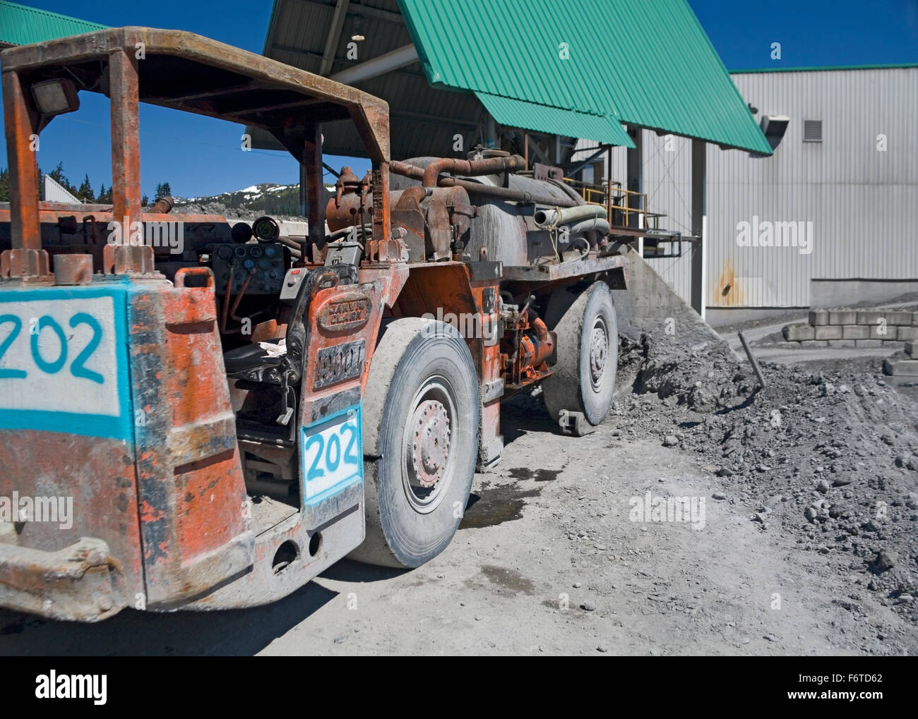 Underground mining equipment, Eskay Creek mine, BC Stock Photo Alamy