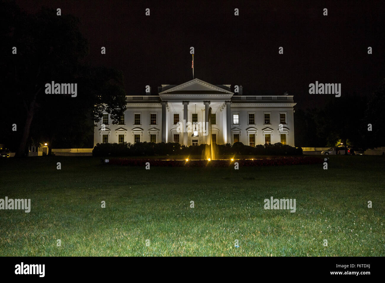 White house in Washington at night Stock Photo