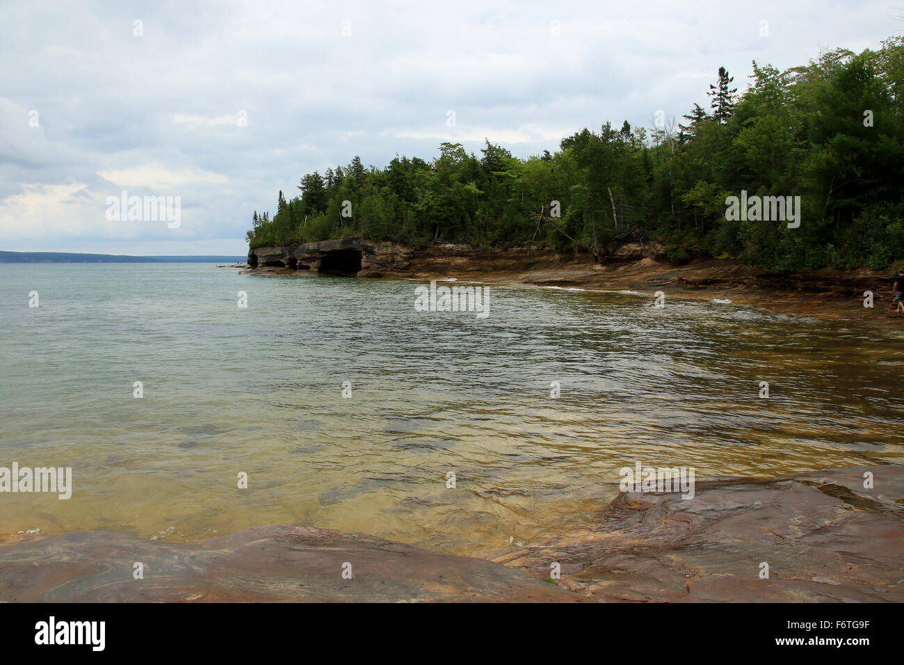 Paradise Cove sea caves near the Pictured Rocks National Lakeshore ...