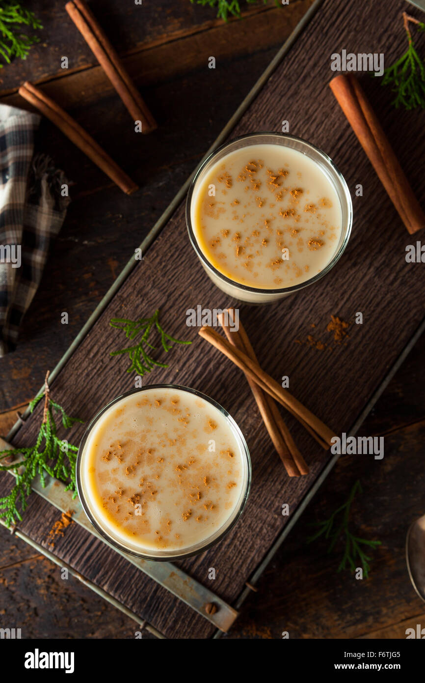 Cold Refreshing Eggnog Drink for the Holidays Stock Photo Alamy
