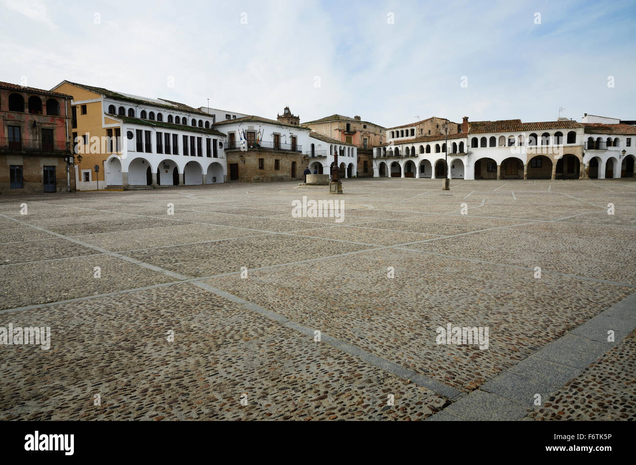 Plaza De La Constitucion Constitution Square Garrovillas De Alconetar Caceres Extremadura Spain Europe Stock Photo Alamy