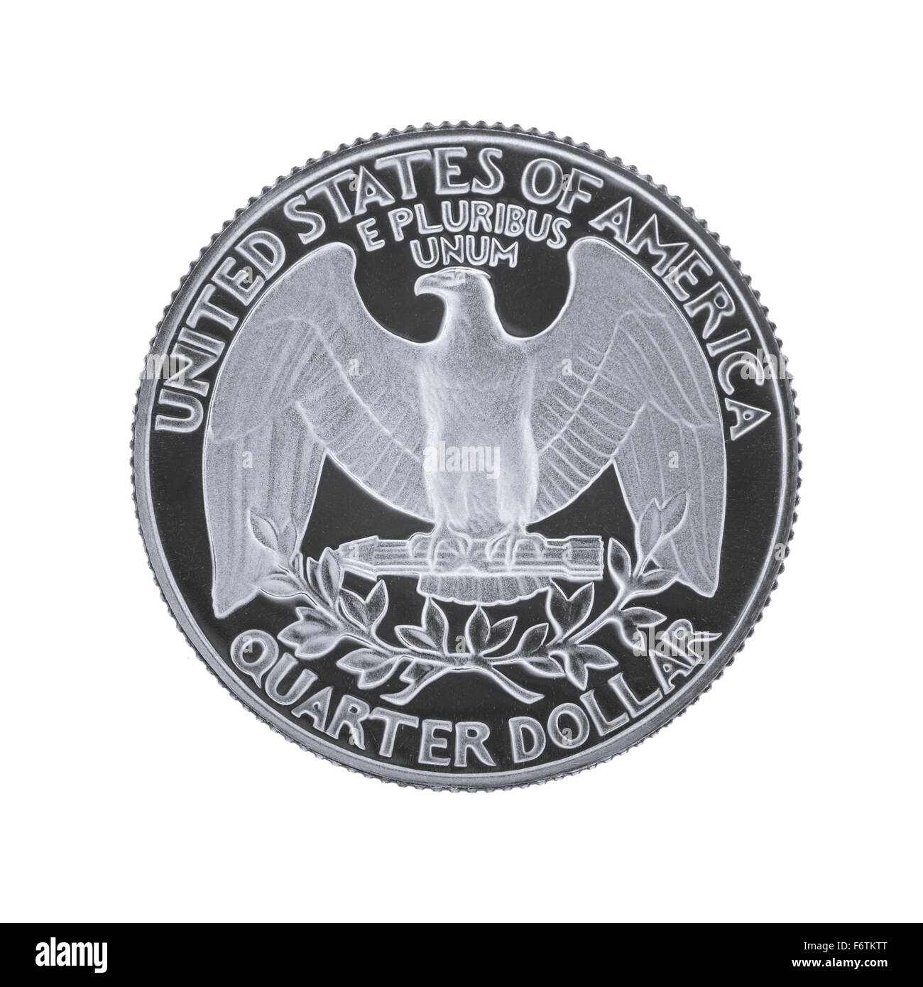 The Reverse Side Of Usa 25 Cent Quarter Coin Stock Photo Alamy