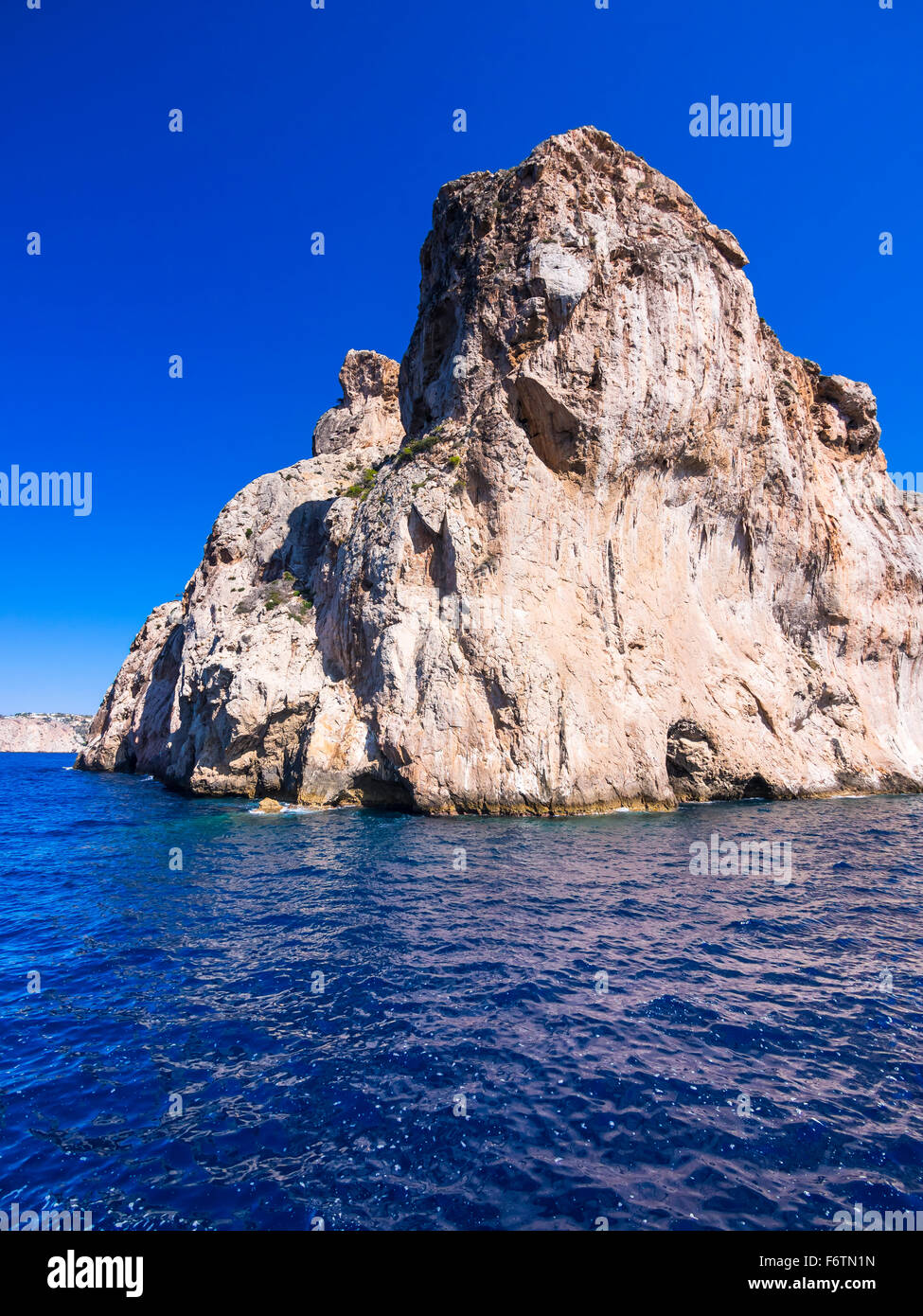 Spain, Mallorca, Cliff coast near Cap des LLamp Stock Photo