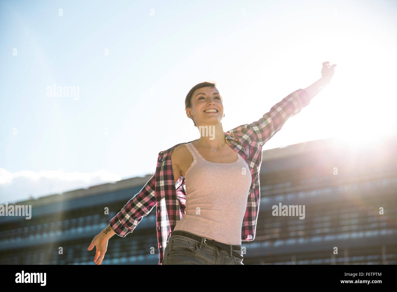 Back view dancing young beautiful hi-res stock photography and images ...