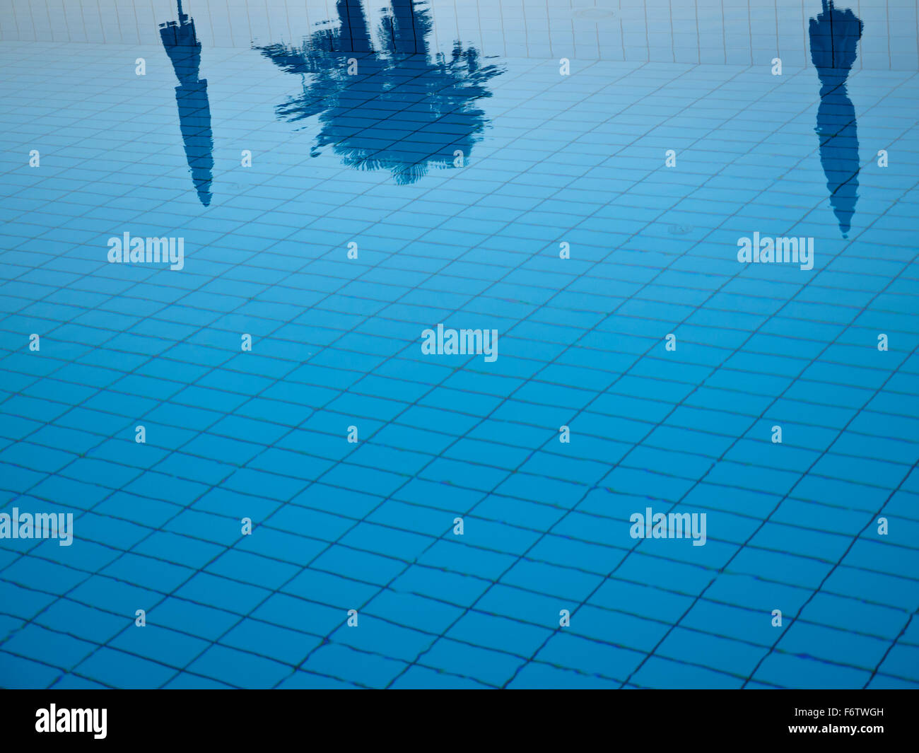 Water surface of swimming pool Stock Photo