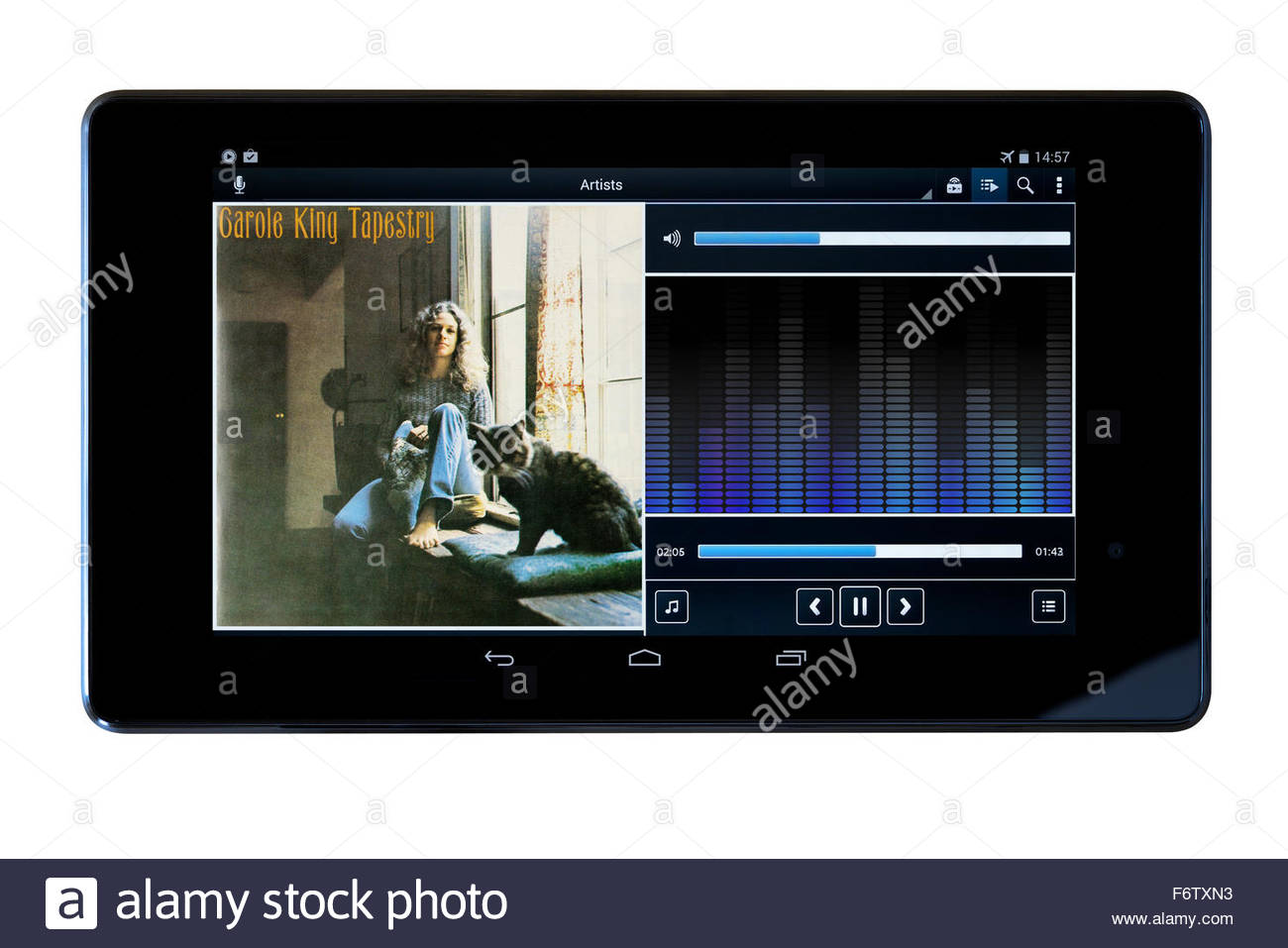 Carole King 1971 2nd album Tapestry, MP3 album art on PC tablet, England  Stock Photo - Alamy