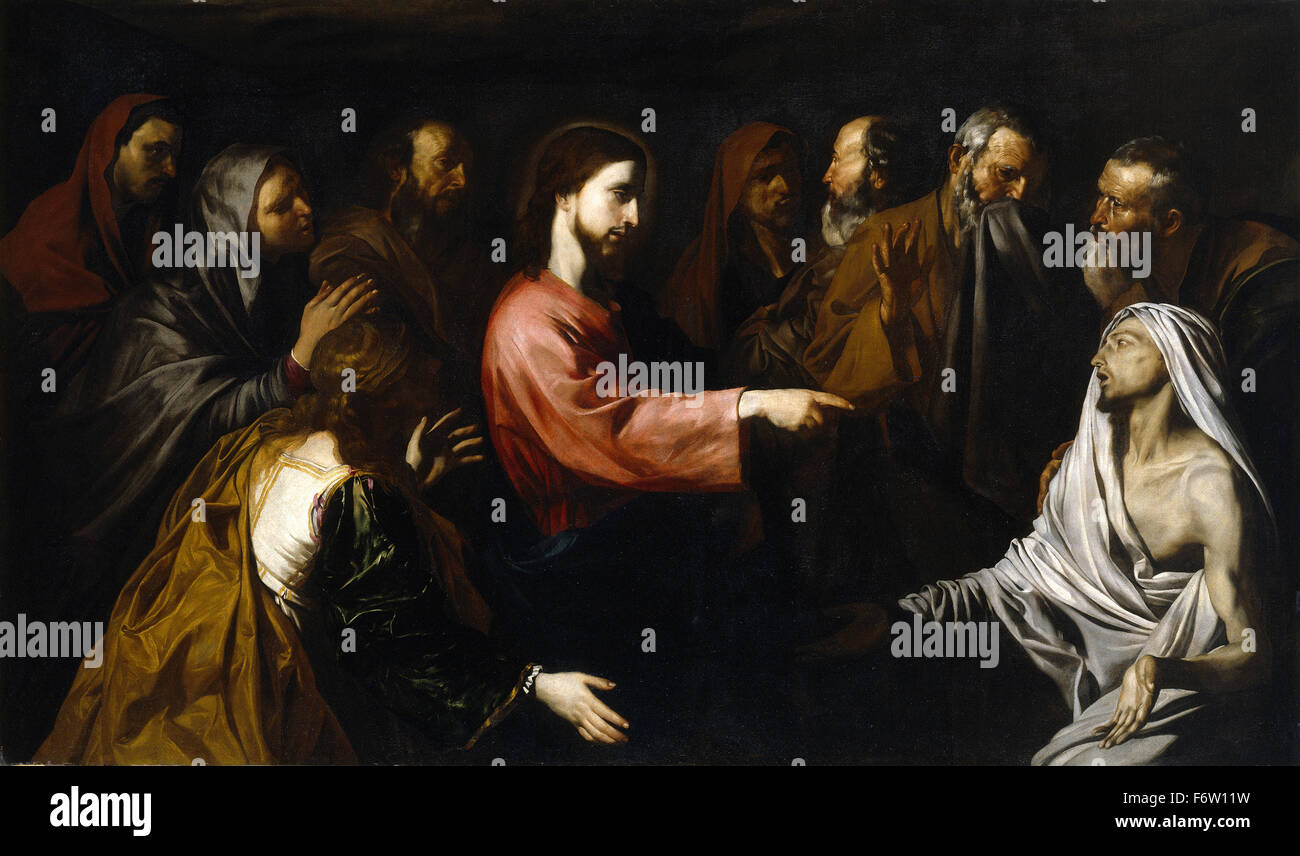Jusepe de Ribera - The Raising of Lazarus Stock Photo
