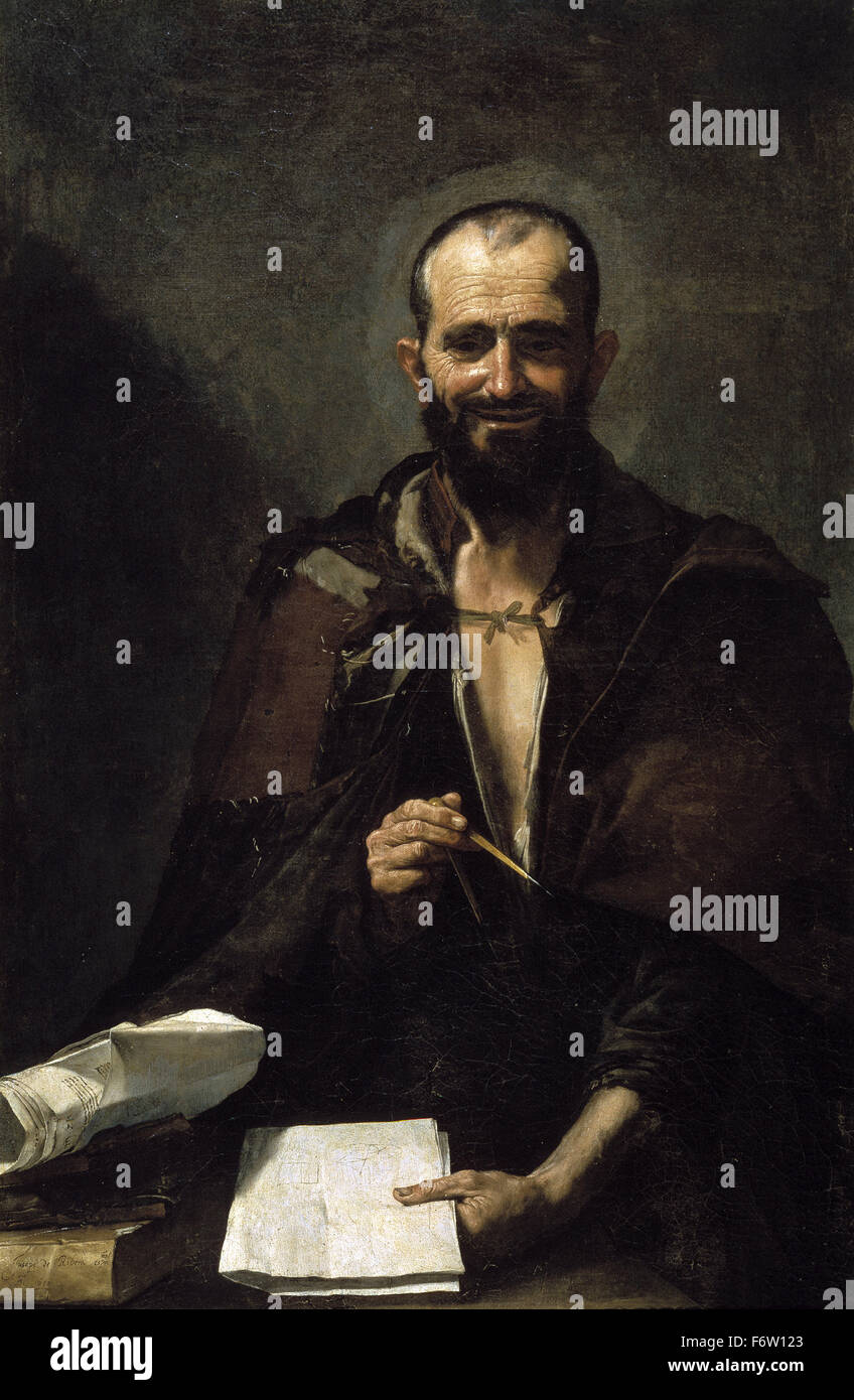 Jusepe de Ribera - Democritus Stock Photo - Alamy