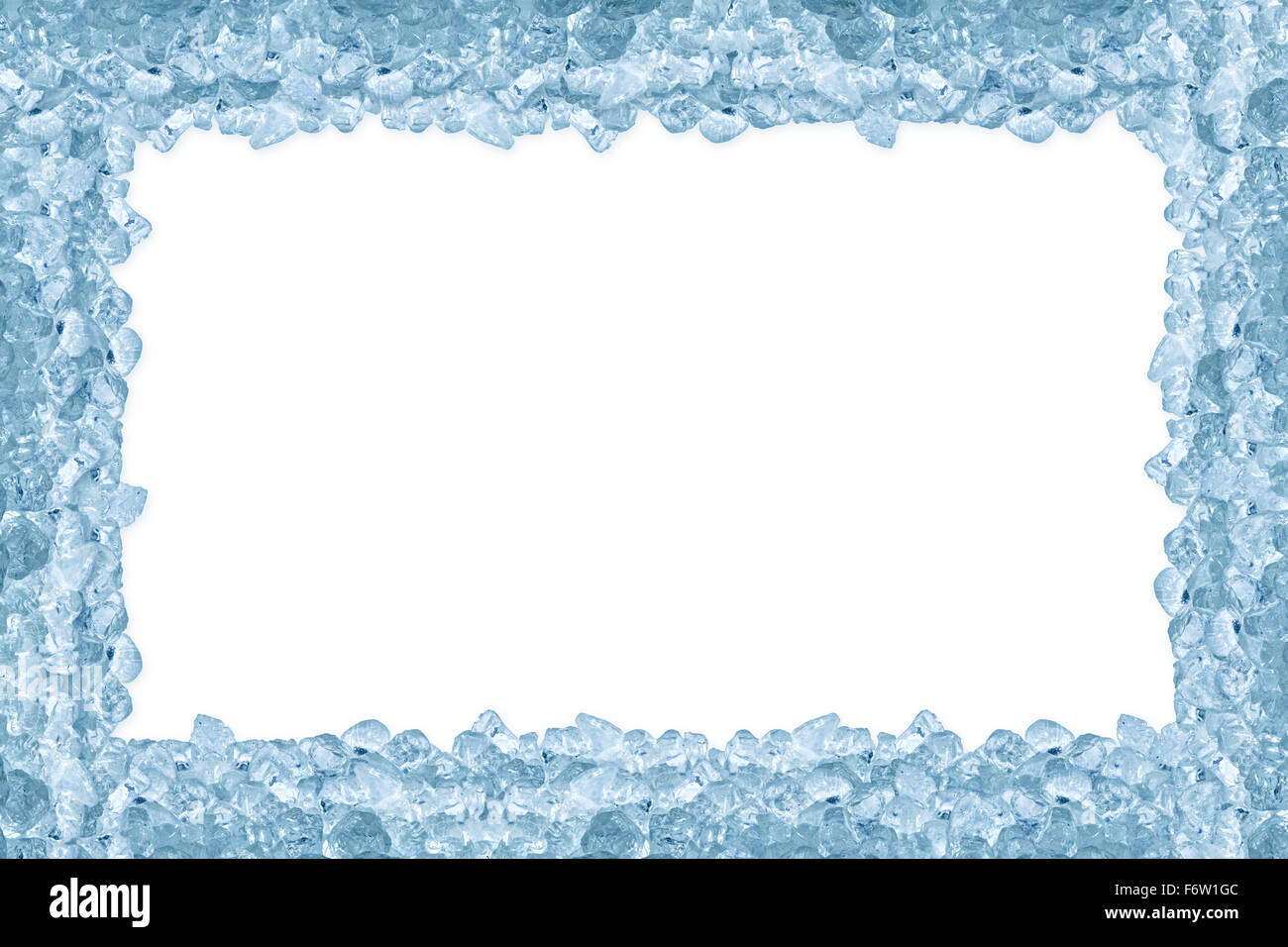 crushed ice on white background Stock Photo