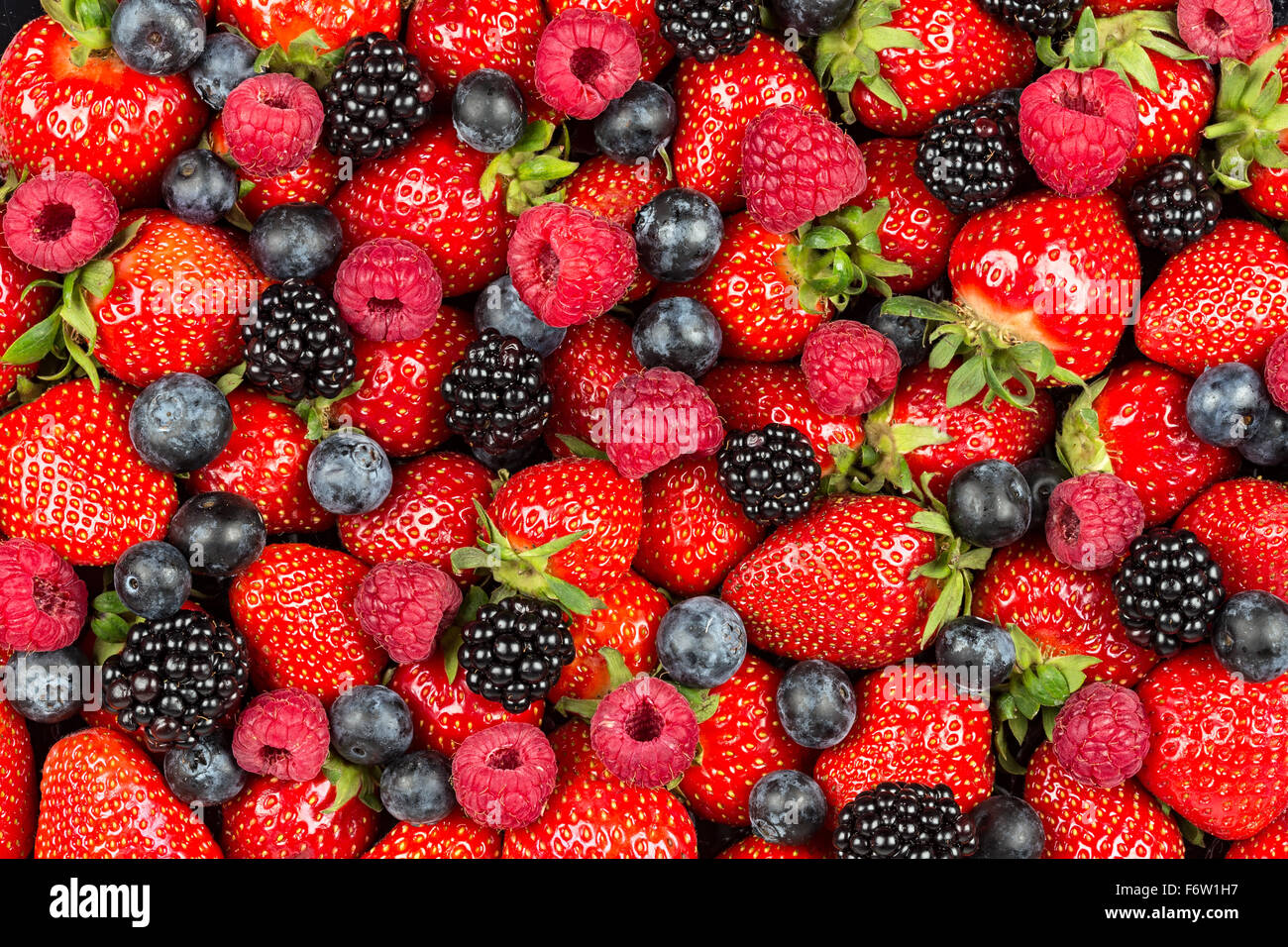 a variation of  berry fruits Stock Photo