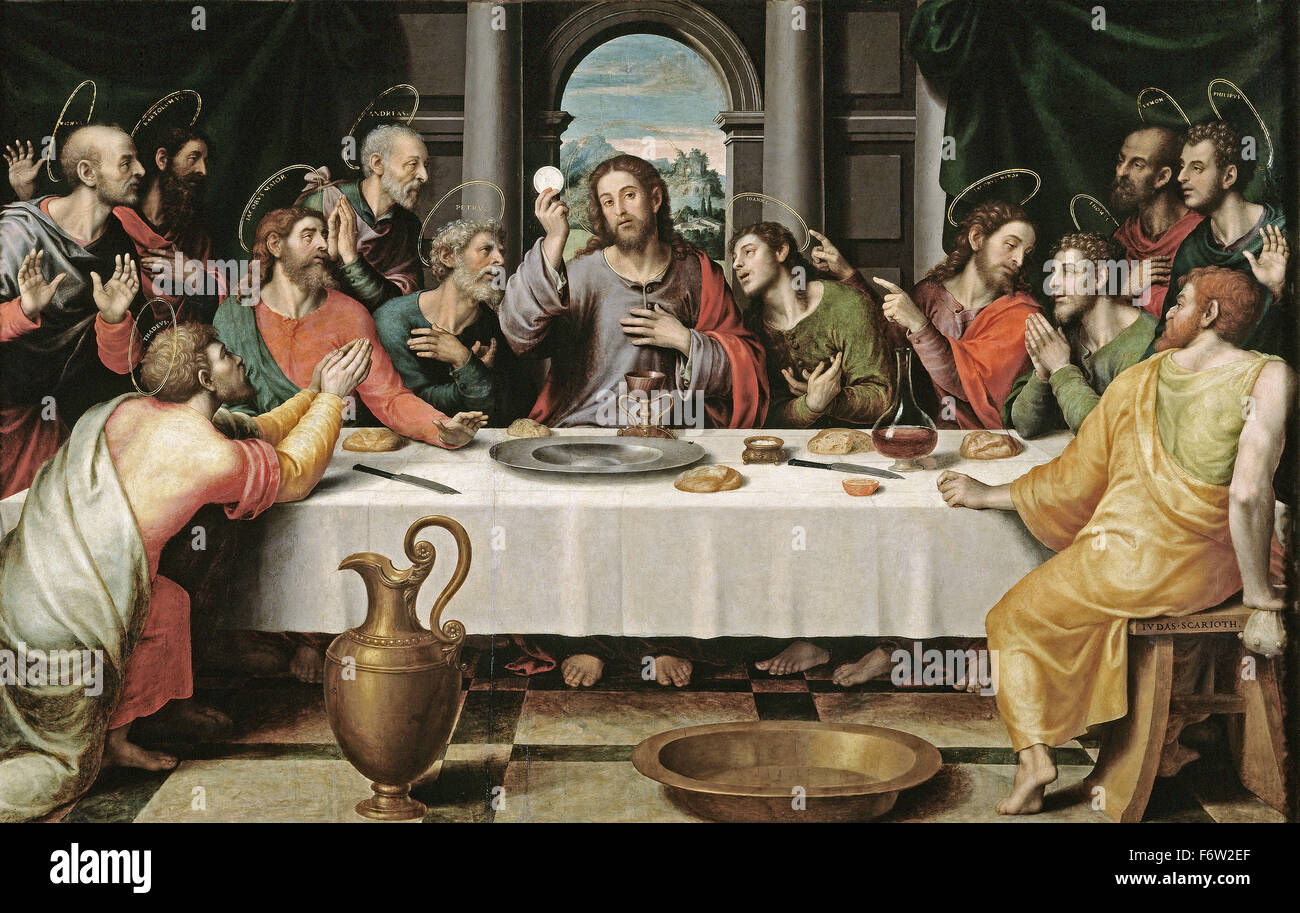Juan de Juanes - The Last Supper Stock Photo
