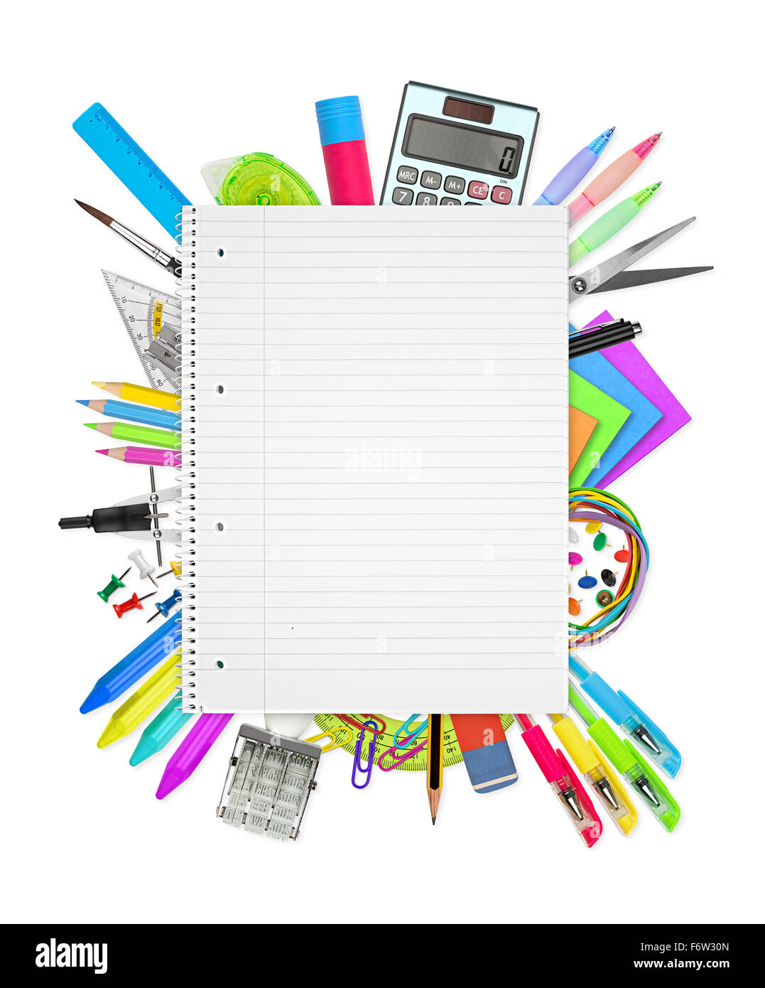 school / office supplies  isolated on white background Stock Photo