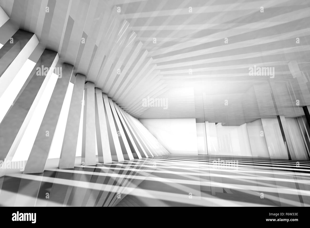 Empty modern interior, 3D Rendering Stock Photo