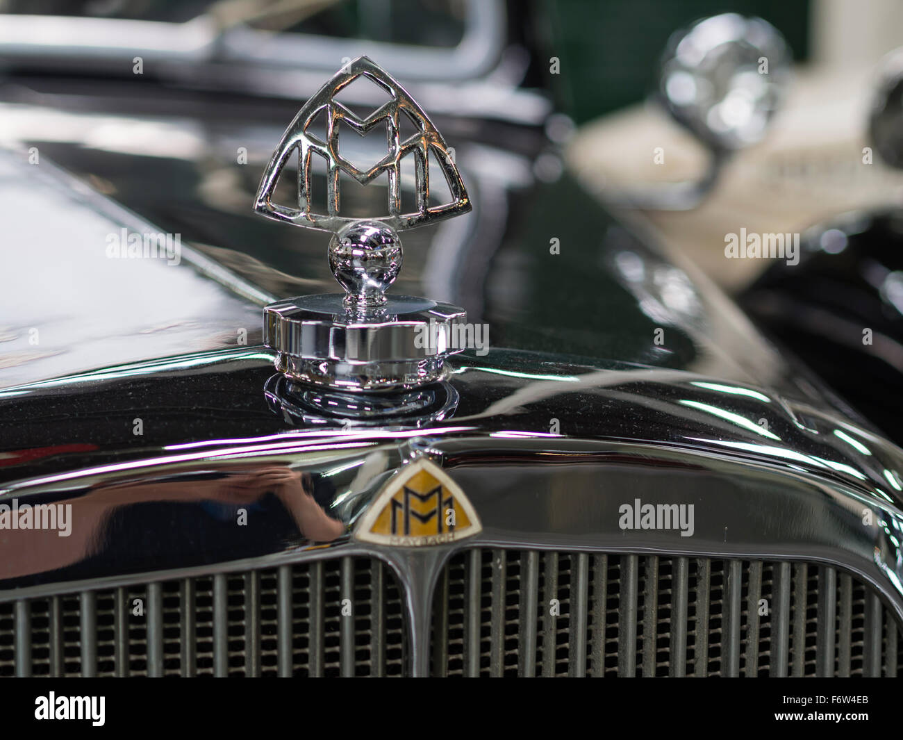 Hood ornament of a historic Maybach veteran car Stock Photo