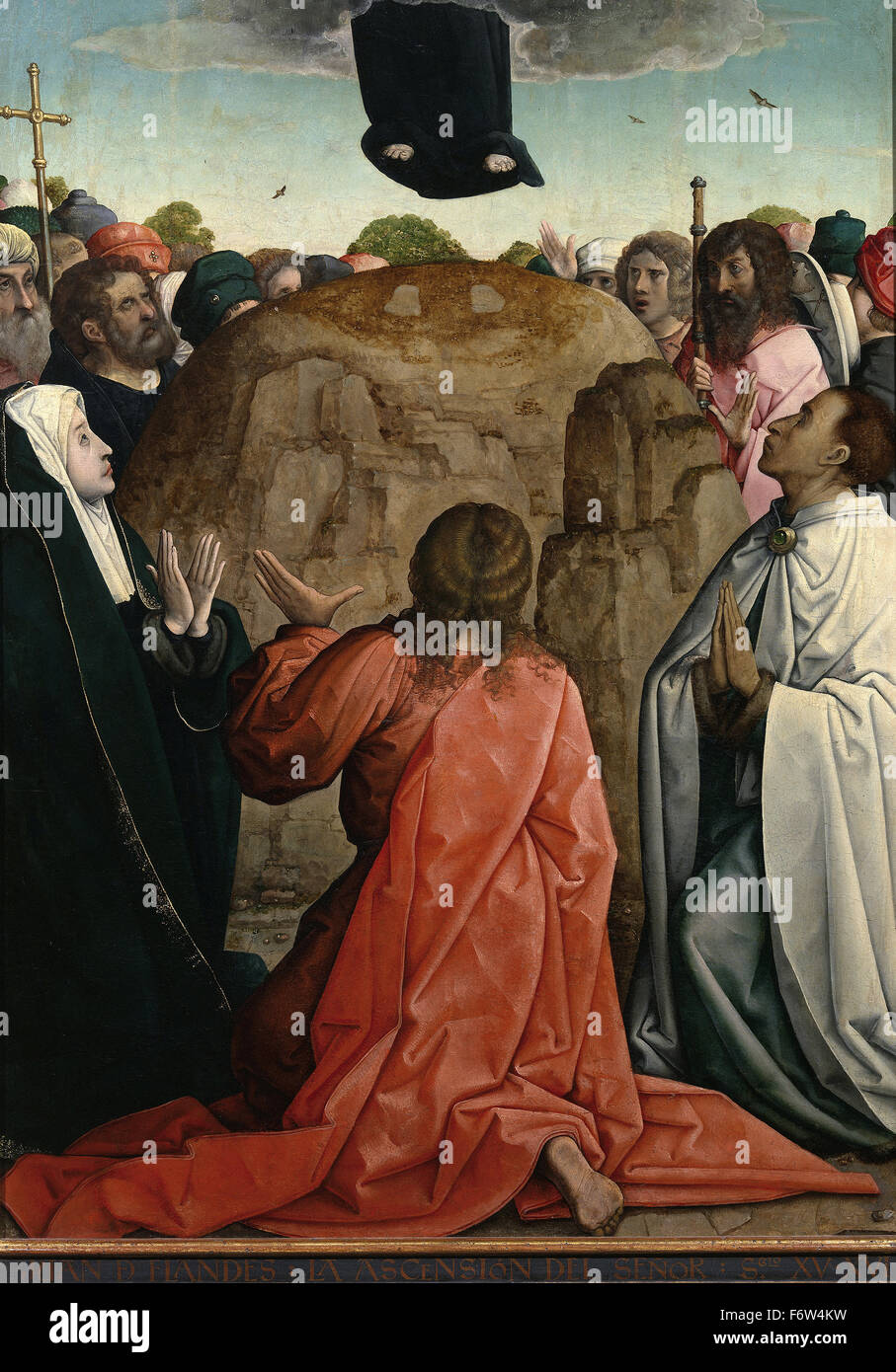 Juan de Flandes - The Ascension of Jesus Stock Photo