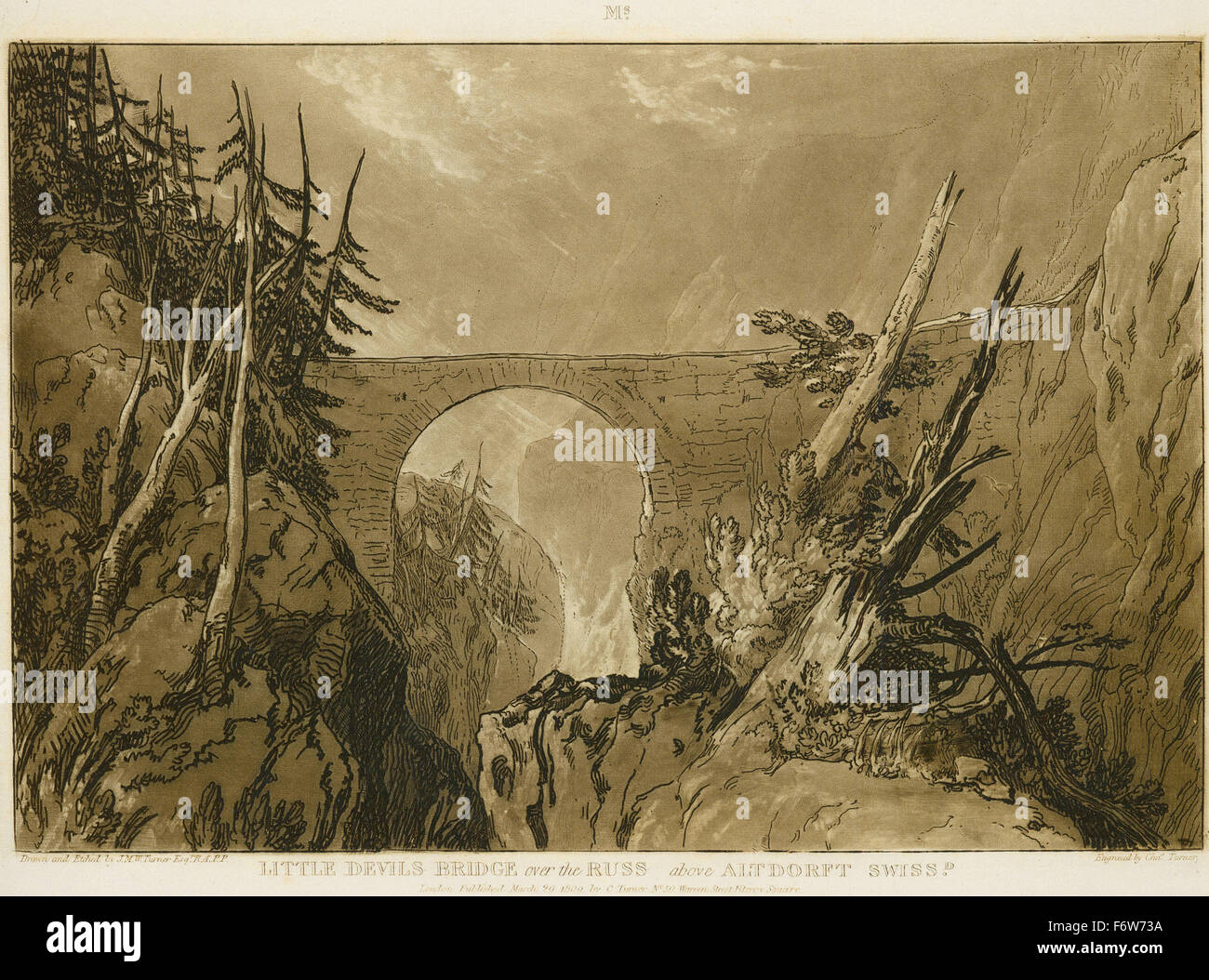 Joseph Mallord William Turner - Devil's Bridge Stock Photo - Alamy