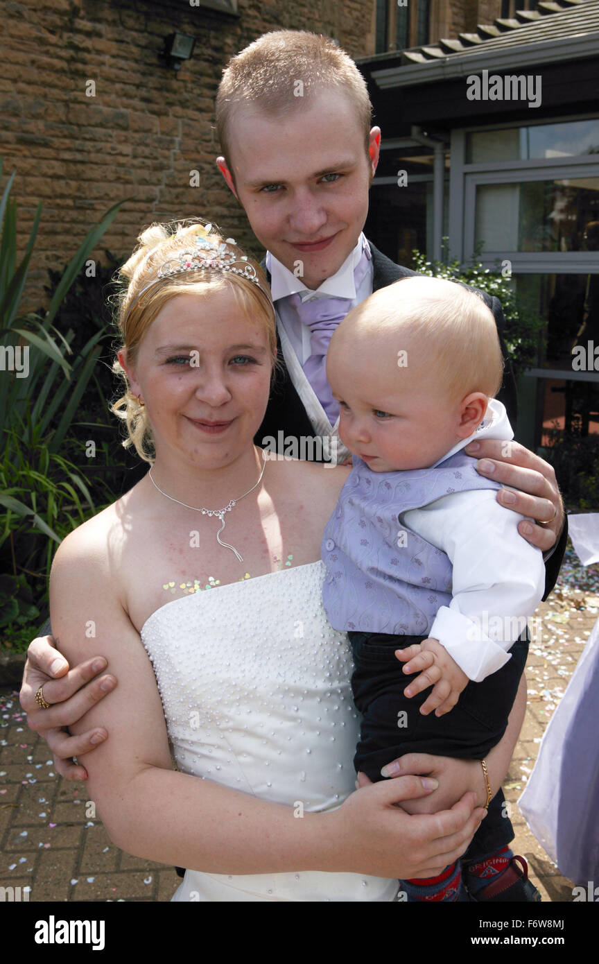 Bride And Groom With Young Baby Boy Stock Photo 90295426 Alamy