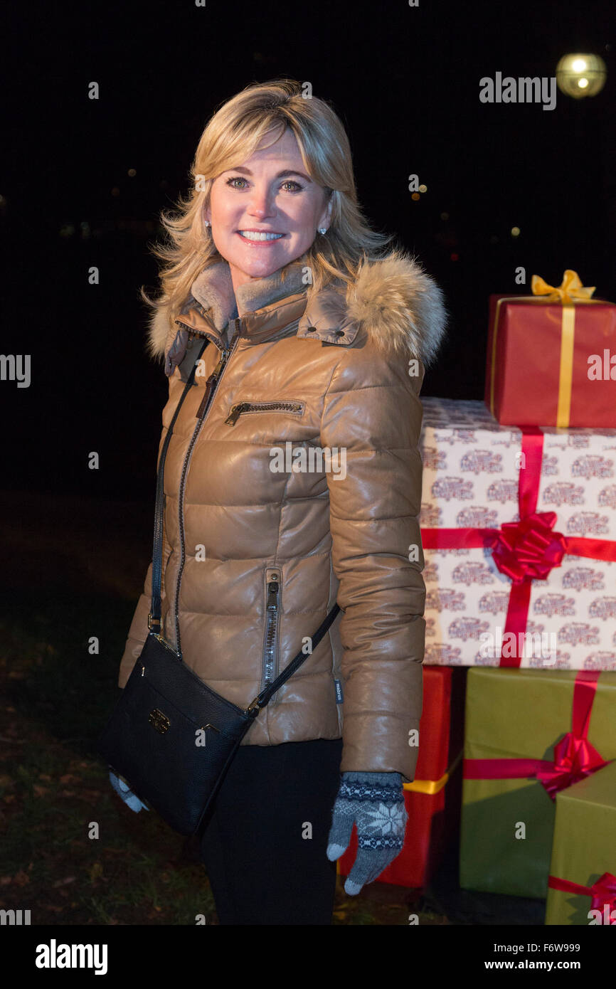 London, UK. 19 November 2015. Anthea Turner. Celebrity red carpet arrivals for the preview opening night of Hyde Park Winter Wonderland 2015. Stock Photo