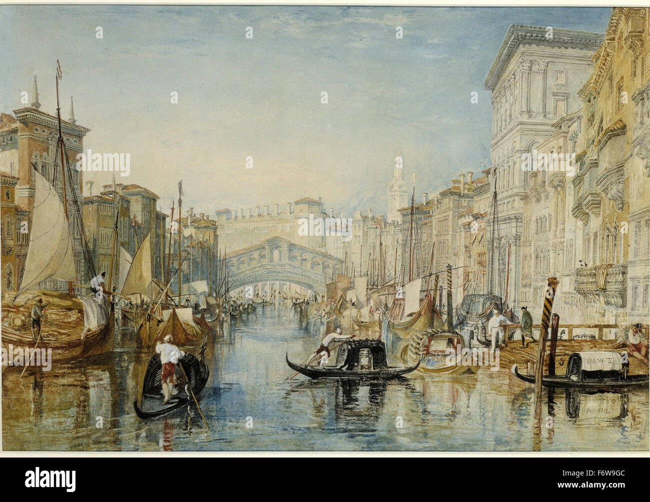 Joseph Mallord William Turner - Venice, The Rialto Stock Photo